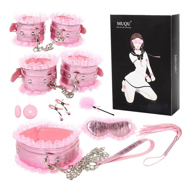 Generique Coffret Bdsm lace Light 8 Pièces Rose